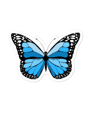 Blue Butterfly Sticker