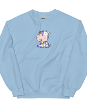 Lavender Cow Crewneck